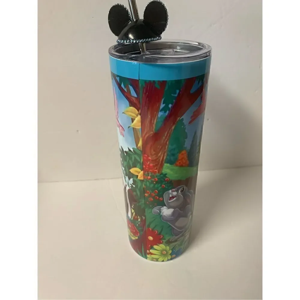 Handmade Deer/woodland animals 20 oz Tumbler with straw topper